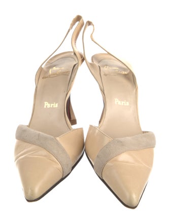 Christian Louboutin Leather Slingback Pumps