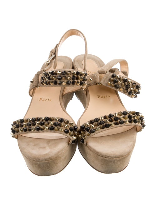 Christian Louboutin Spike Accents Suede Espadrilles