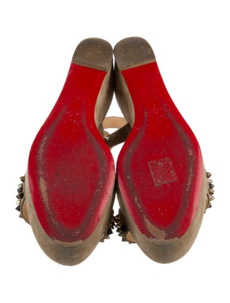 Christian Louboutin Spike Accents Suede Espadrilles