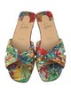 Christian Louboutin Printed Pleated Accents Slides