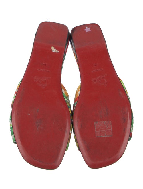 Christian Louboutin Printed Pleated Accents Slides