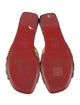 Christian Louboutin Printed Pleated Accents Slides