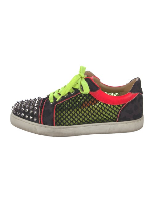 Christian Louboutin Spike Accents Mesh Sneakers