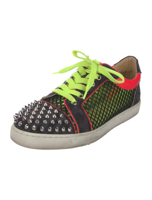 Christian Louboutin Spike Accents Mesh Sneakers