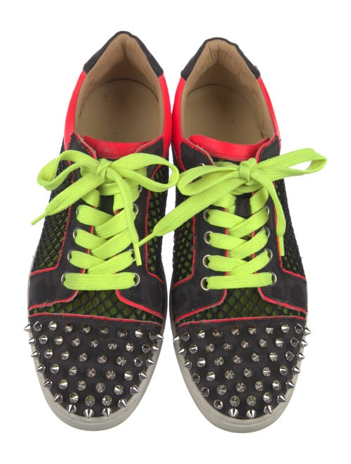 Christian Louboutin Spike Accents Mesh Sneakers