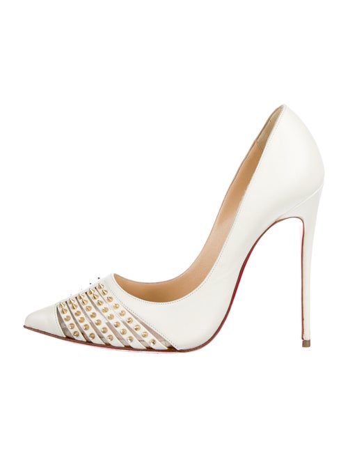Christian Louboutin Leather Mesh Accents Pumps