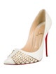 Christian Louboutin Leather Mesh Accents Pumps
