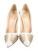 Christian Louboutin Leather Mesh Accents Pumps