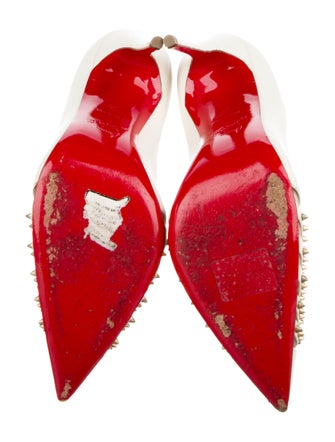 Christian Louboutin Leather Mesh Accents Pumps