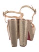 Christian Louboutin Suede Glitter Accents Slingback Pumps