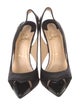 Christian Louboutin Leather Cutout Accent Slingback Pumps