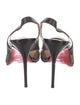 Christian Louboutin Leather Cutout Accent Slingback Pumps