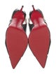 Christian Louboutin Leather Cutout Accent Slingback Pumps