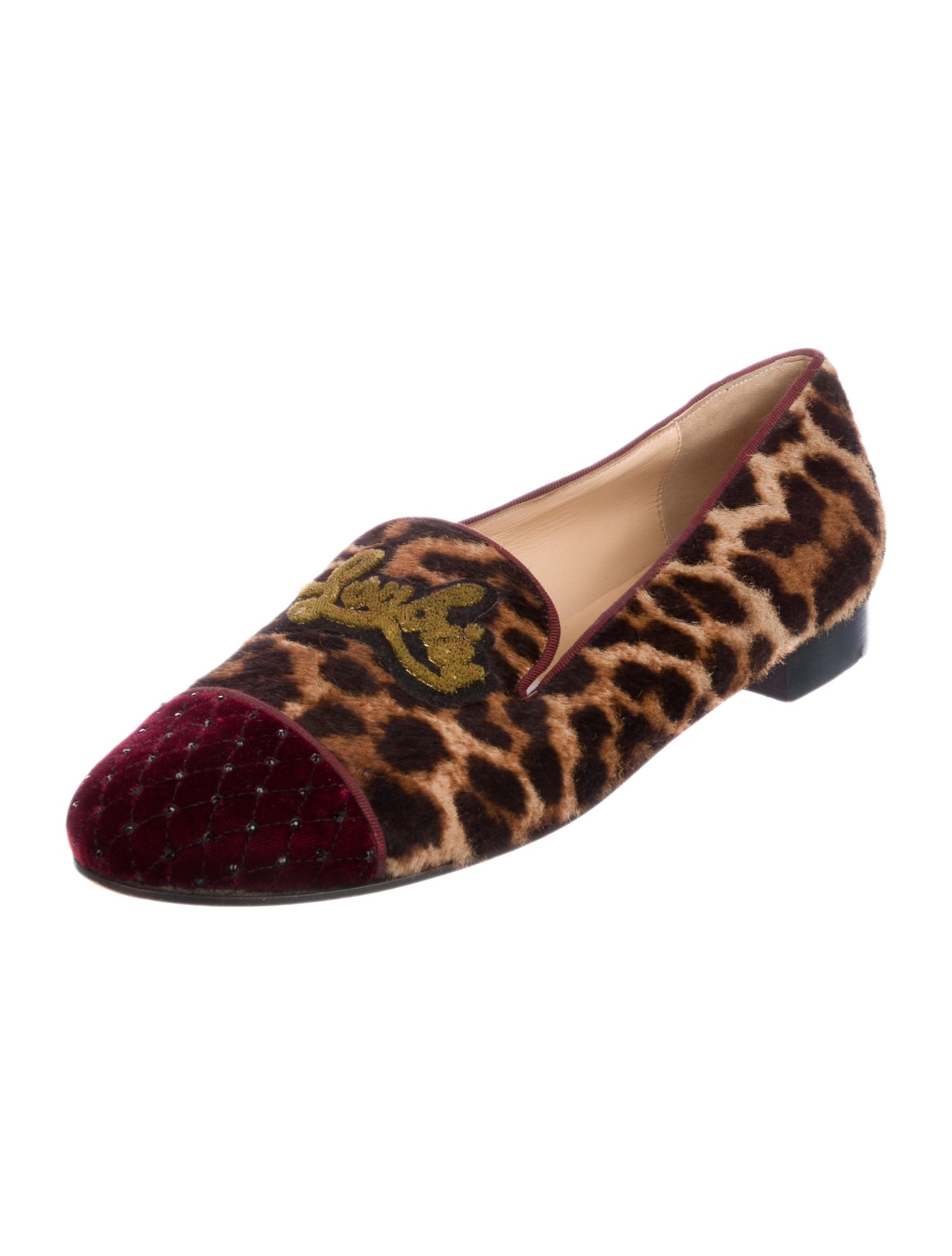 Christian Louboutin Ponyhair Animal Print Loafers