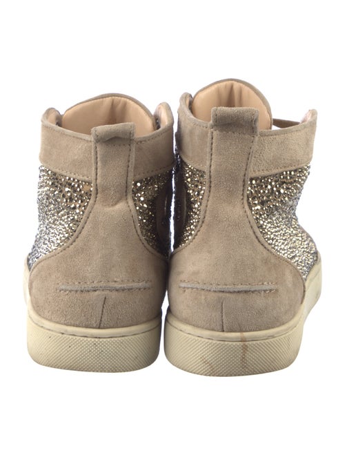 Christian Louboutin Suede Crystal Embellishments Sneakers
