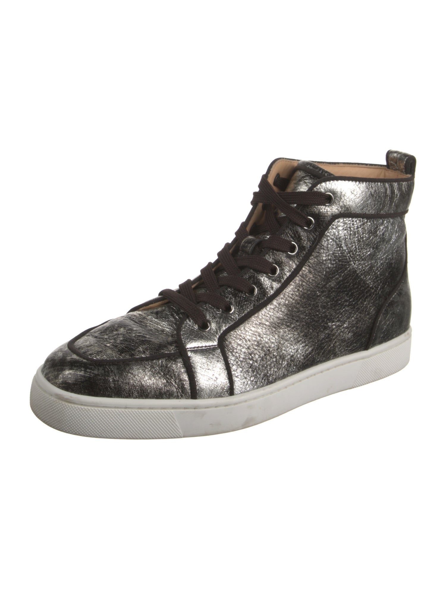 Christian Louboutin Leather Animal Print Sneakers