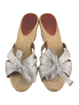 Christian Louboutin Glitter Colorblock Pattern Espadrilles