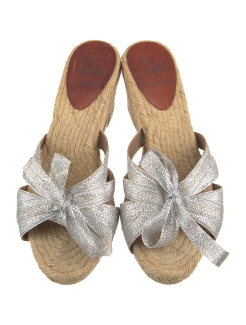 Christian Louboutin Glitter Colorblock Pattern Espadrilles