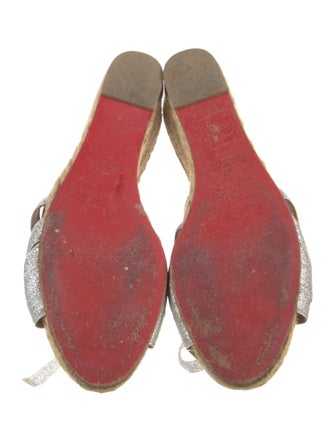 Christian Louboutin Glitter Colorblock Pattern Espadrilles