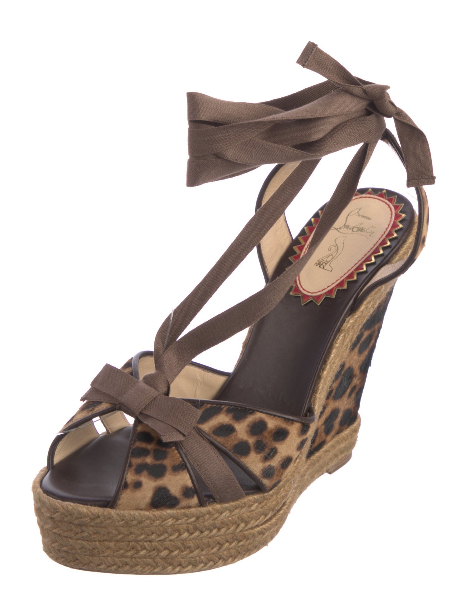 Christian Louboutin Ponyhair Animal Print Espadrilles