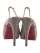 Christian Louboutin Canvas Slingback Pumps