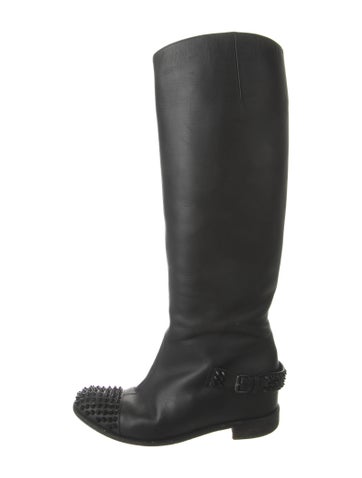 Christian Louboutin Boots Leather Studded Accents Riding IT 41 | 11