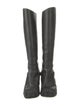 Christian Louboutin Leather Studded Accents Riding Boots