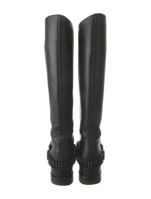 Christian Louboutin Leather Studded Accents Riding Boots