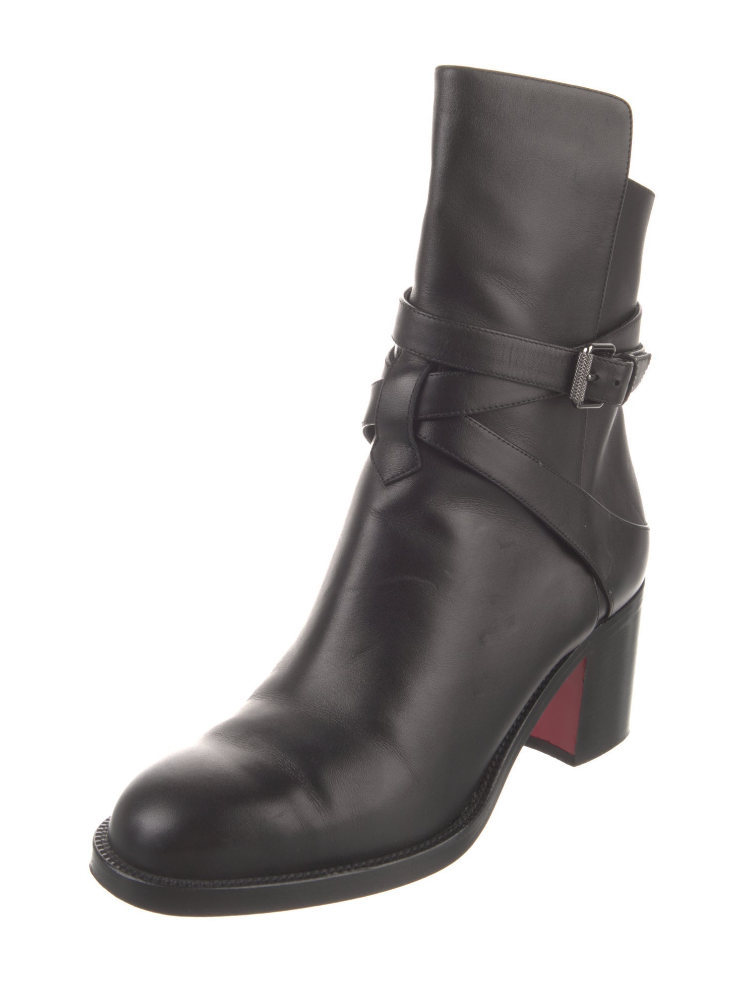 Christian Louboutin Leather Moto Boots