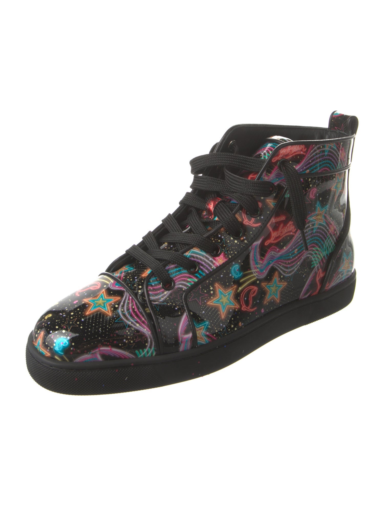 Christian Louboutin Leather Printed Sneakers