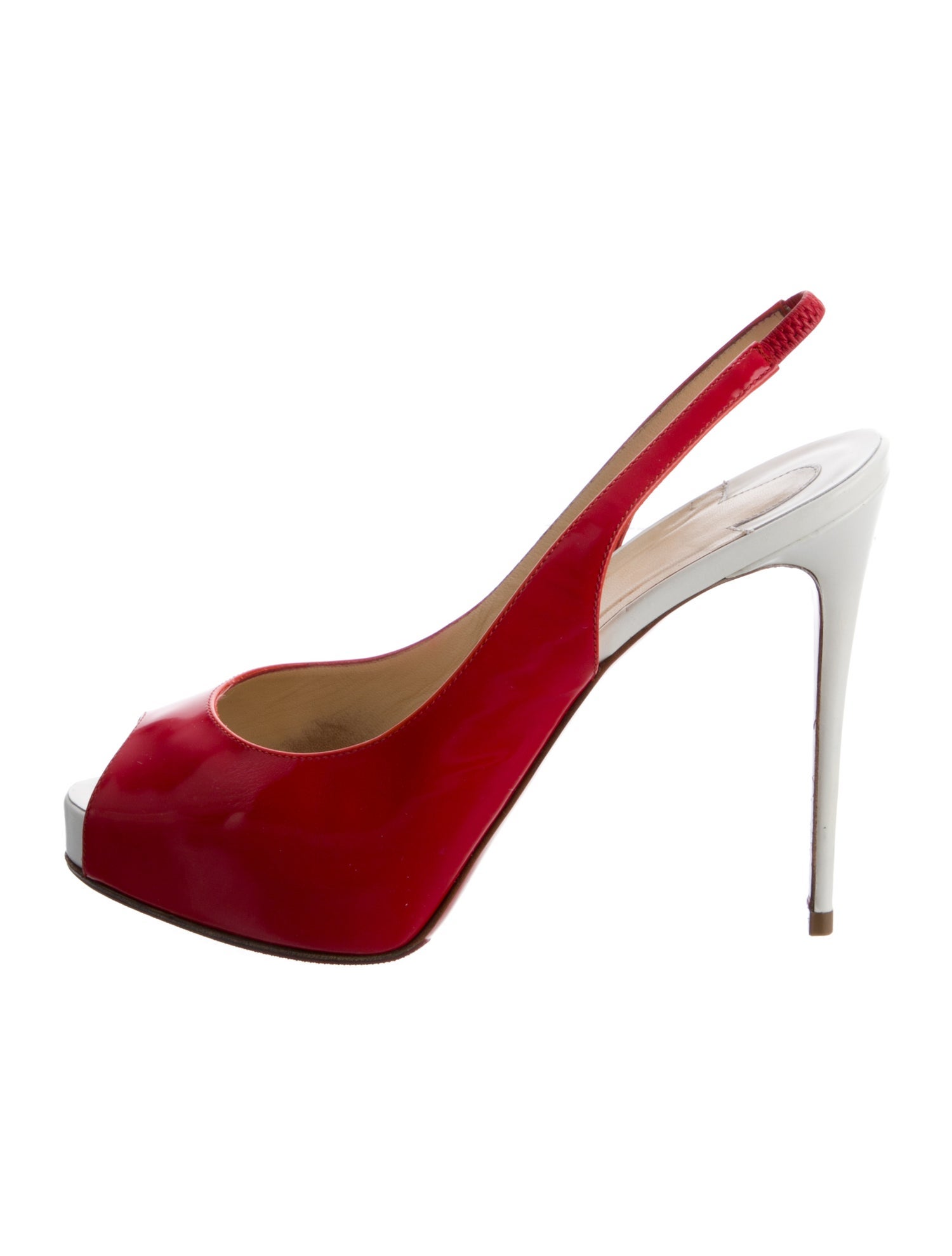 Christian Louboutin Patent Leather Slingback Pumps