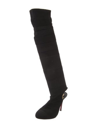 Christian Louboutin Cutout Accent Sock Boots