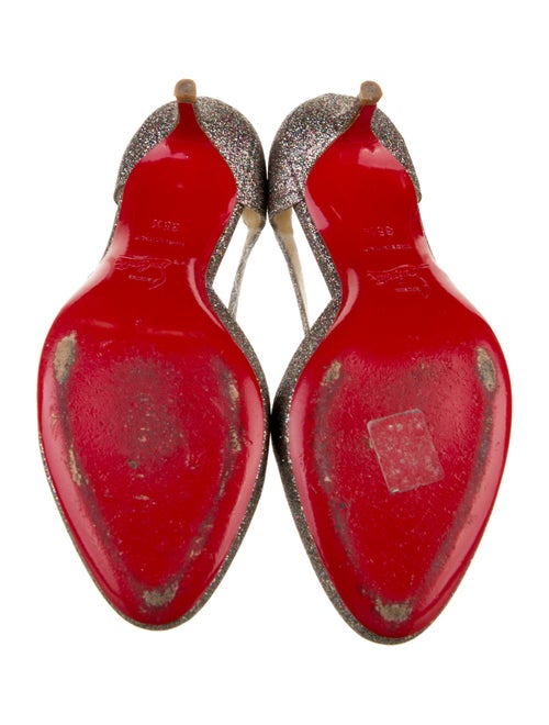 Christian Louboutin Glitter Glitter Accents D'Orsay Pumps