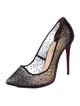 Christian Louboutin Mesh Polka Dot Print Pumps