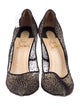 Christian Louboutin Mesh Polka Dot Print Pumps