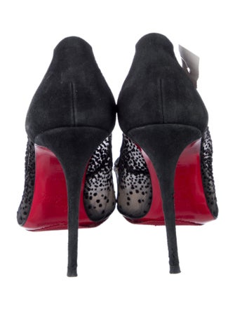 Christian Louboutin Mesh Polka Dot Print Pumps