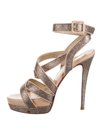 Christian Louboutin Glitter Glitter Accents Sandals