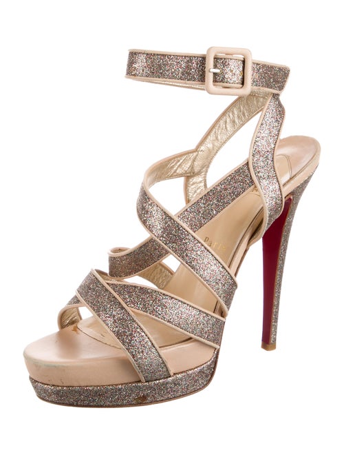 Christian Louboutin Glitter Glitter Accents Sandals