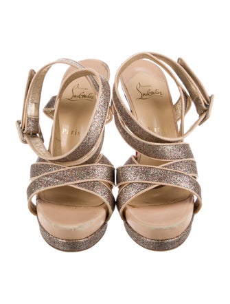 Christian Louboutin Glitter Glitter Accents Sandals