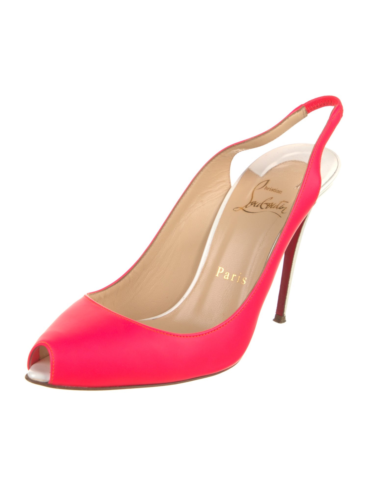 Christian Louboutin Leather Slingback Pumps