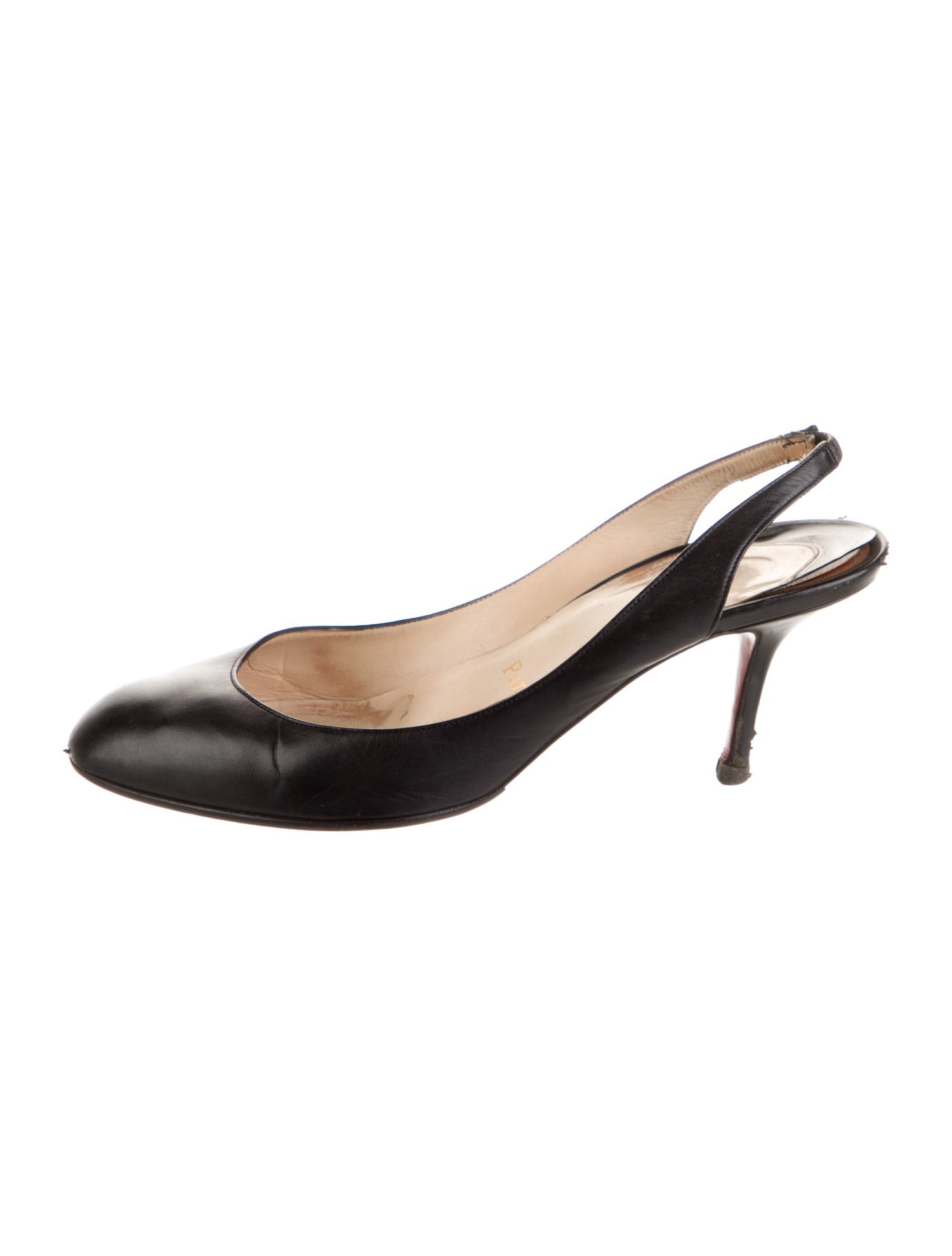 Christian Louboutin Leather Slingback Pumps
