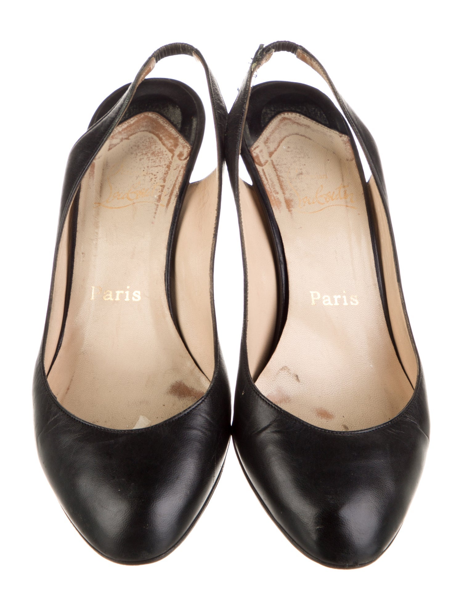 Christian Louboutin Leather Slingback Pumps