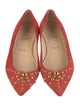 Christian Louboutin Suede Studded Accents Ballet Flats