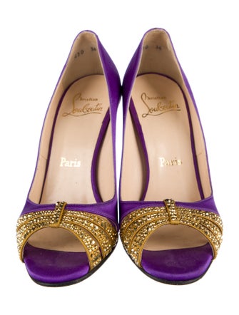 Christian Louboutin Satin Colorblock Pattern Sandals