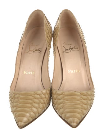 Christian Louboutin Python Animal Print Pumps