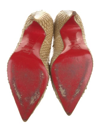 Christian Louboutin Python Animal Print Pumps