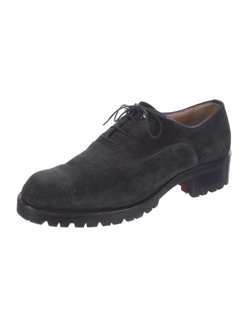 Christian Louboutin Suede Studded Accents Oxfords