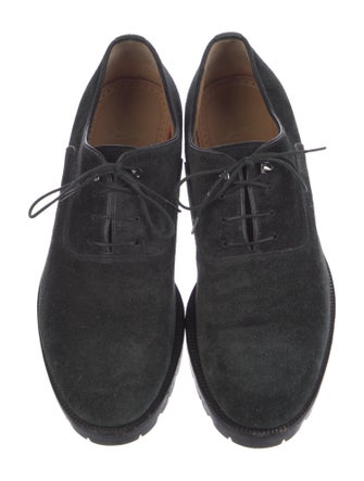 Christian Louboutin Suede Studded Accents Oxfords