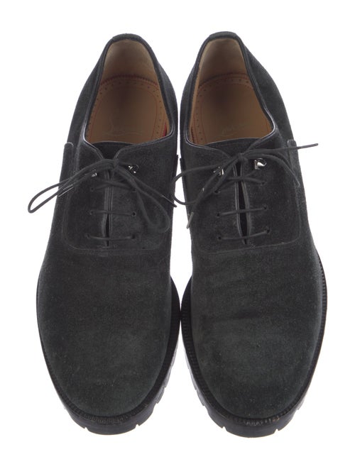 Christian Louboutin Suede Studded Accents Oxfords