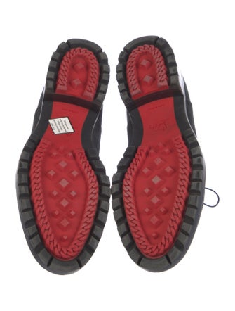 Christian Louboutin Suede Studded Accents Oxfords